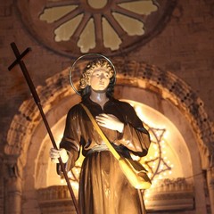 La statua di San Nicola Pellegrino torna al Monastero di Colonna