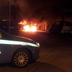Incendio in via Postumia a Trani