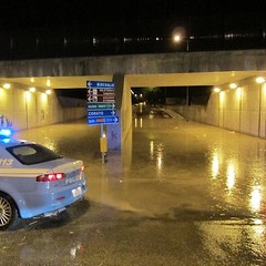Maltempo a Trani, allagato il sottovia di Pozzopiano