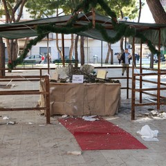 Presepe distrtutto alla pinetina di via Andria