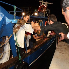 Sbarco di San Nicola Pellegrino nel porto di Trani