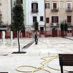 Piazza campo dei Longobardi dopo i lavori di restauro