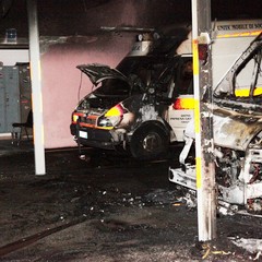 Bruciate le ambulanze degli operatori emergenza radio di Trani