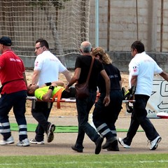 Malore dell'arbitro durante Trani-Taranto