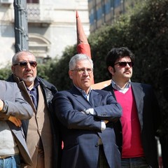 Comizio di Fabrizio Ferrante in piazza della Repubblica