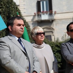 Comizio di Fabrizio Ferrante in piazza della Repubblica
