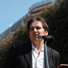 Comizio di Fabrizio Ferrante in piazza della Repubblica