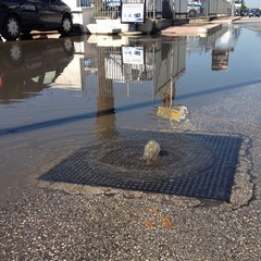 Salta la fogna in via Barletta a Trani