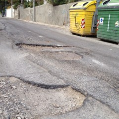 Buche stradali in via Ancona