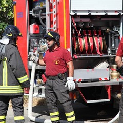 In fiamme i pannelli solari di una villa a Matinelle