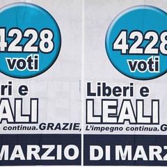 4228 voti liberi e leali: i manifesti postprimarie di Giuseppe Di Marzio