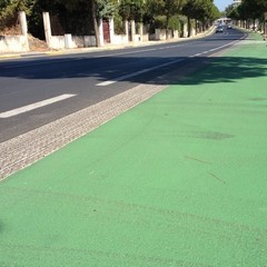 Nuova pista ciclabile in via Martiri di Palermo