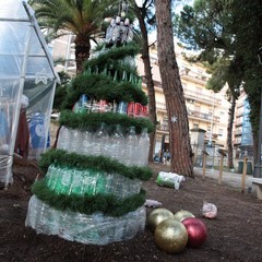 Presepe "ecosostenibile" realizzato da Asi all'interno del parco di Villa Bini