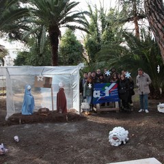 Presepe "ecosostenibile" realizzato da Asi all'interno del parco di Villa Bini