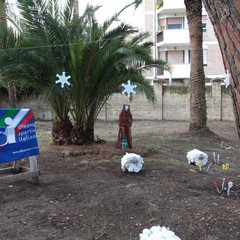 Presepe "ecosostenibile" realizzato da Asi all'interno del parco di Villa Bini