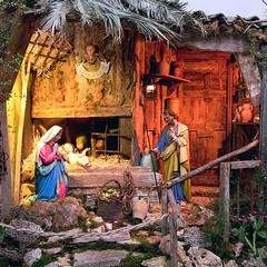 Il presepe allestito presso la chiesa di Sant'Agostino