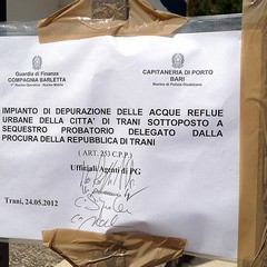 Sequestro del depuratore di Trani