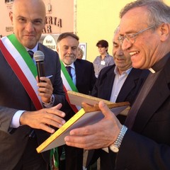 Il sindaco di Trani a Cascia