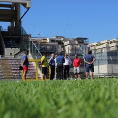 Il sindaco Riserbato visita lo stadio di Trani