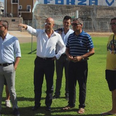 Il sindaco Riserbato visita lo stadio di Trani