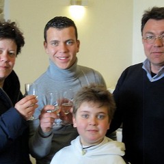 Stefano Scarpa, festa in famiglia sul porto