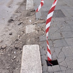 Cedimento stradale in Corso Imbriani