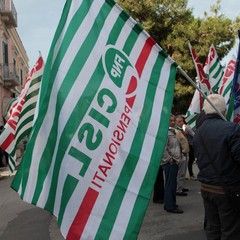 Corteo dei sindacati a Trani