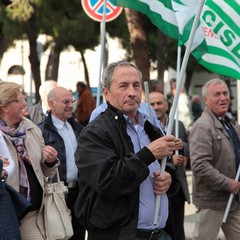 Corteo dei sindacati a Trani