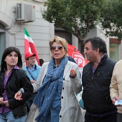 Corteo dei sindacati a Trani