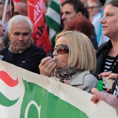 Corteo dei sindacati a Trani