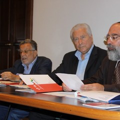 Da dx: Cosimo Yehuda Pagliara, l'avv Gattegna e il presidente Pier Luigi Campagnano