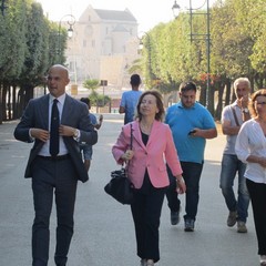 Il prefetto Minerva in visita alla villa comunale