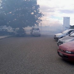 Intervento dei Vigili del Fuoco nei pressi dell'ospedale di Trani