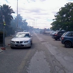 Intervento dei Vigili del Fuoco nei pressi dell'ospedale di Trani