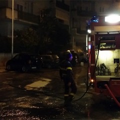 Incendio in via Don Pasquale Uva