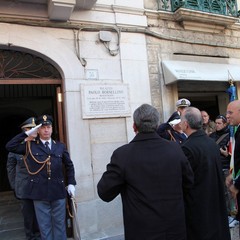 Cerimonia di intitolazione a Paolo Borsellino della palazzina confiscata al boss Annacondia