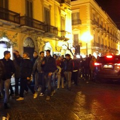 Il corteo su corso Vittorio Emanuele