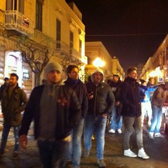 Il corteo su corso Vittorio Emanuele