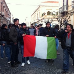 Protesta per le strade del centro