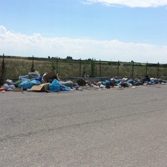 Rifiuti e bustoni Amiu scaricati a Boccadoro