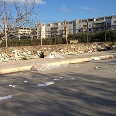 Rifiuti abbandonati dopo il mercato settimanale di Trani