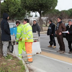 La Polizia di Trani sequestra la pista ciclabile di via Martiri di Palermo