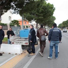 La Polizia di Trani sequestra la pista ciclabile di via Martiri di Palermo