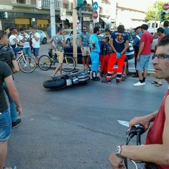 Incidente moto su corso Imbriani