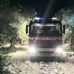 In fiamme una villa sulla Trani-Corato