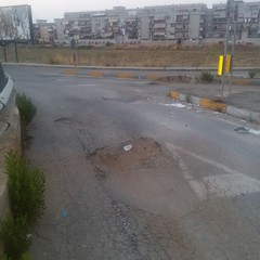 Viale Germania, manto stradale disastrato e ricco di buche