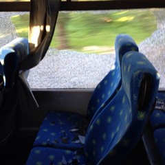 autobus Cotrap Trani-Corato vetro rotto