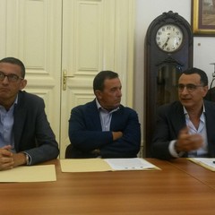 Da sinistra Amedeo Bottaro, Gianfranco Coppola (Ostuni), Luciano Cariddi (Otranto) e sen. Salvatore Tomaselli