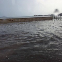 Strade di Trani allagati a causa della pioggia