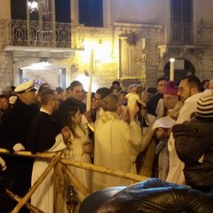 Benedizione del presepe artistico in Piazza Libertà - Natale 2015